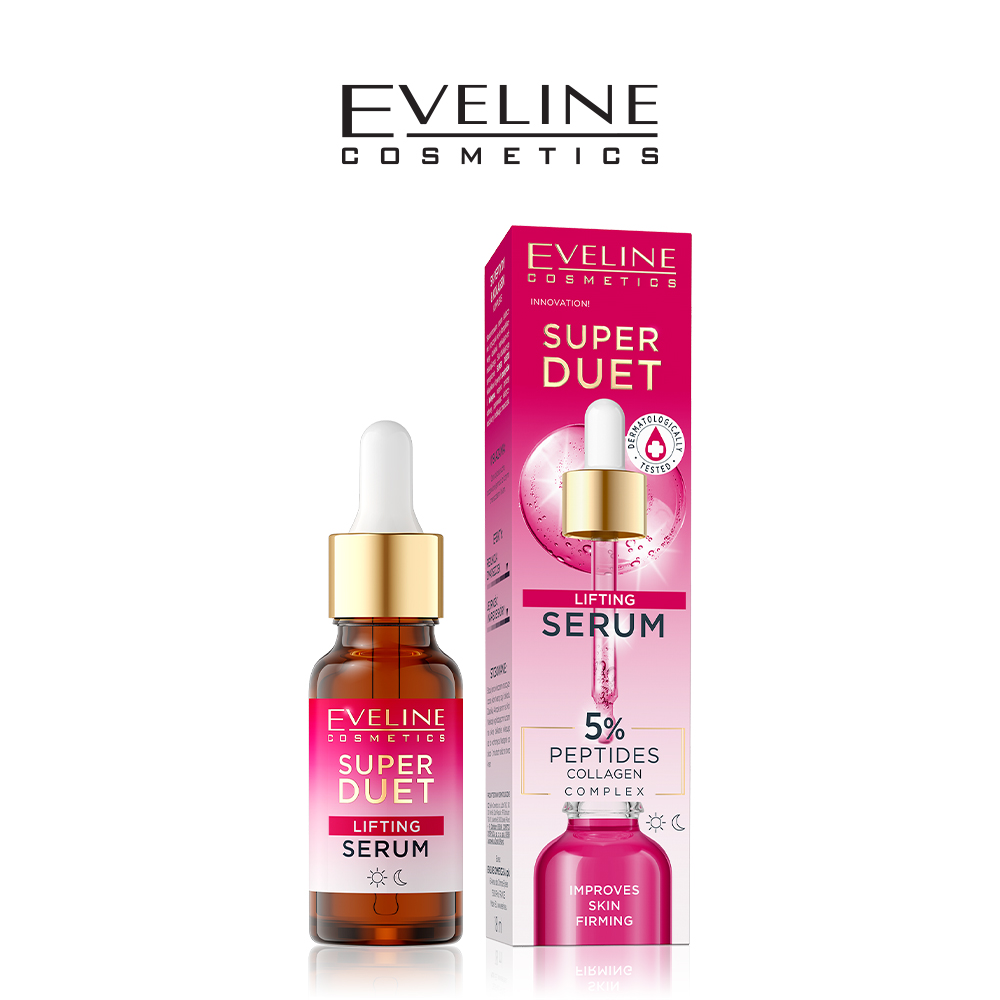 EVELINE SUPER DUET SERUM LIFTING 5% PEPTIDES & COLLAGEN COMPLEX – 18ml