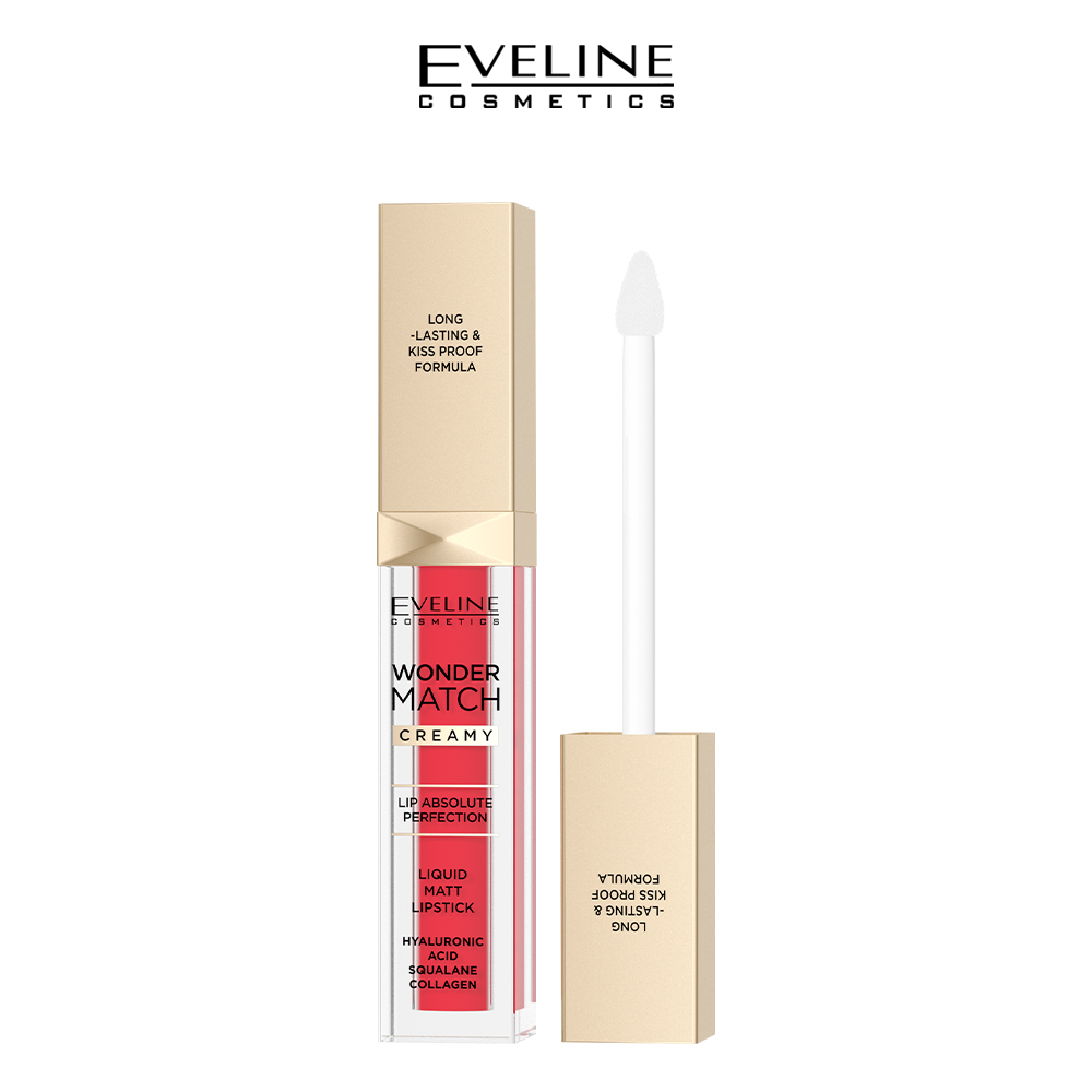 EVELINE WONDER MATCH LIQUID MATTE LIPSTICK NO 06 CLASSIC RED