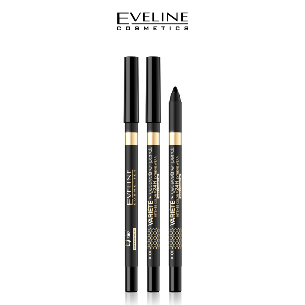 EVELINE VARIÉTÉ GEL EYELINER PENCIL NO 01 PURE BLACK