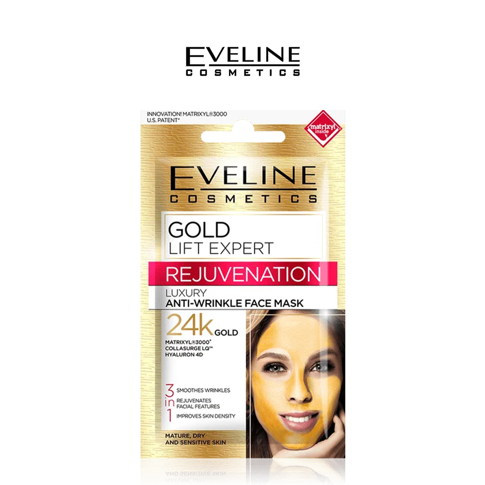 Eveline Gold Lift Expert - Luxury Anti-Wrinkle Face Mask with 24K Gold