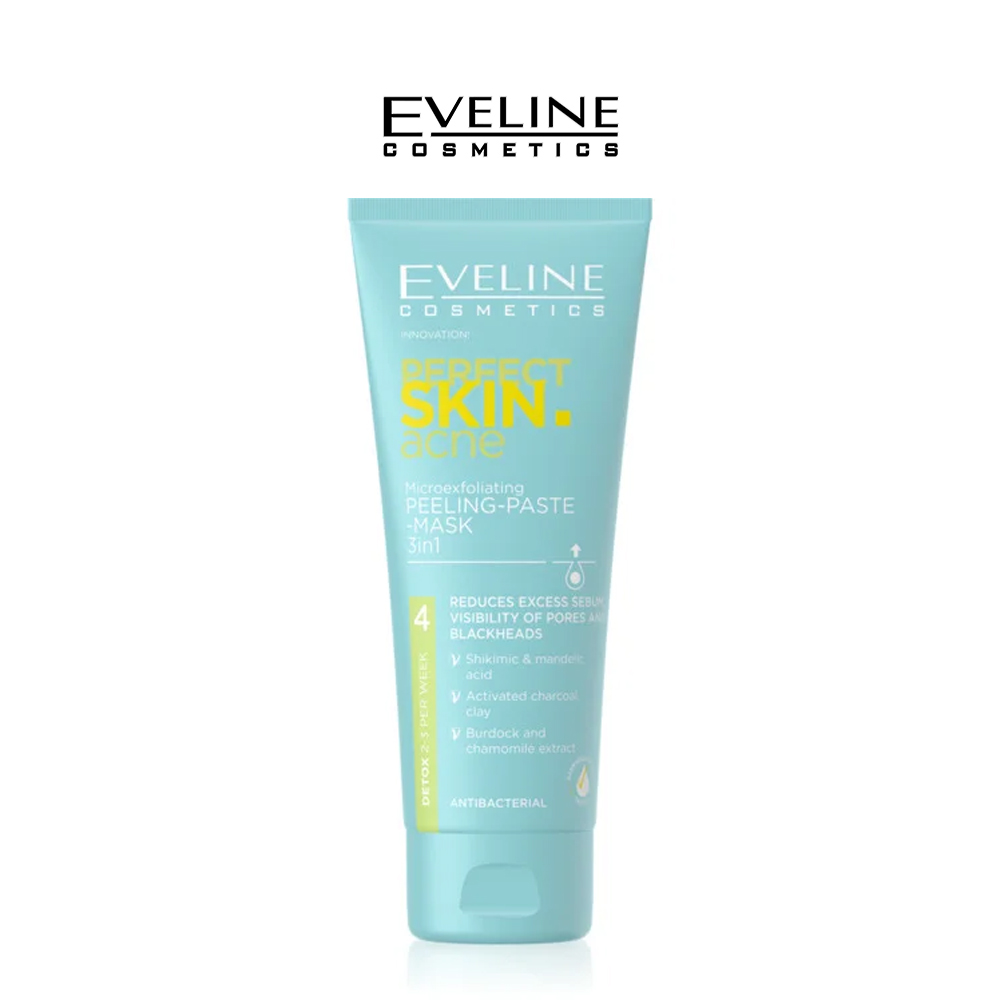 Eveline Perfect Skin ACNE Micro-Exfoliating Peeling Paste Mask 3 in 1