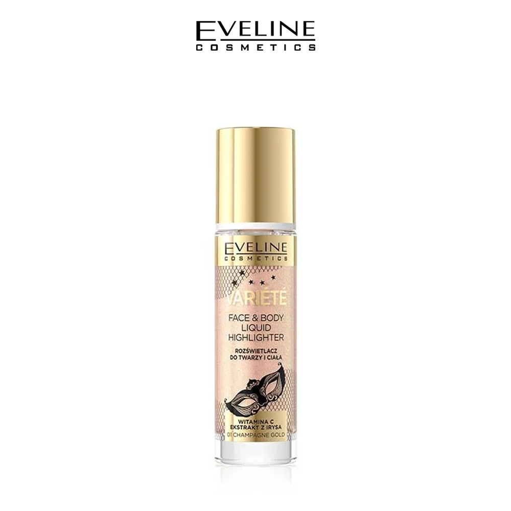 Eveline Variete Face & Body Liquid Highlighter 01 Champagne Gold